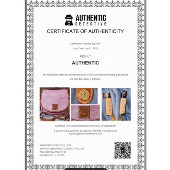 Dooney and Bourke Rare Saddle Flap Bag in Pink Glimmer - Picture 6 of 6